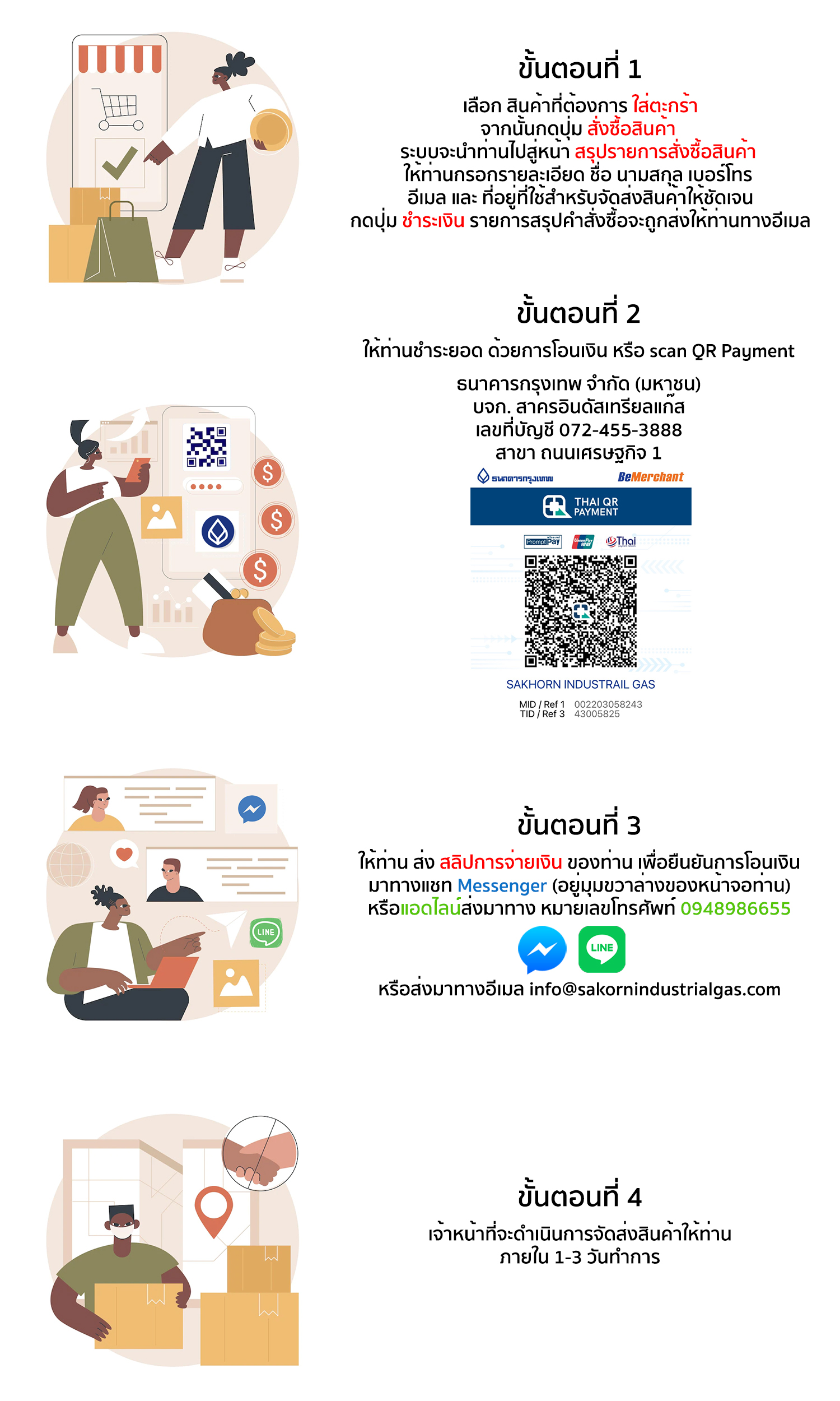 ขั้นตอนและวิธีการแจ้งชำระเงิน